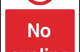 No Cycling Sign or Sticker – All Material & Size options (PG38)
