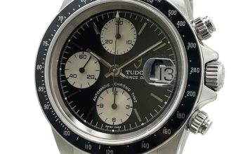 TUDOR Prince Date Chronograph 79260 Automatic Black Silver Bracelet Men’s Watch