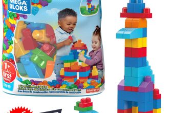 Mega Bloks First Builders Big Building Blue Bag – Toy Blocks Gift – 60 Pieces