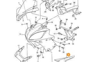 YAMAHA Visor, Side 1, 5VX-2830C-00-P1 OEM FZ6-S