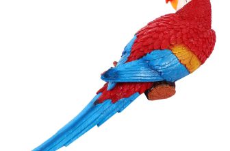 Macaw Wall Sculpture Bird Garden Figurine Resin Parrot Figurine