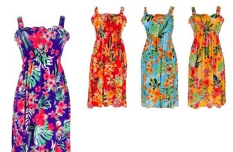 Womens Floral Print Dress Smocked Sundresses Sleeveless M L XL XXL