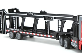 Remote Control Trailer Truck Red Realistic Shape Car Toy For 6 Years Old