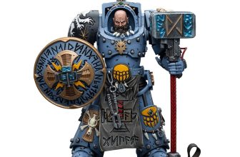 JOYTOY Warhammer 40K Space Wolves Arjac Rockfist Anime Military Model JT6878