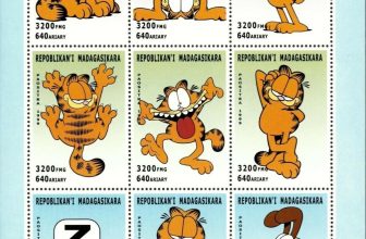 Madagascar #Mi2211-Mi2219 MNH M/S 1999 Garfield Jim Davis [1512 YT1683-YT1691]