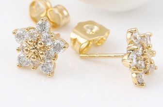 9K 9ct Yellow GOLD Plated Ladies Lovely Stones Stud Earrings, 10mm ,1248 , UK