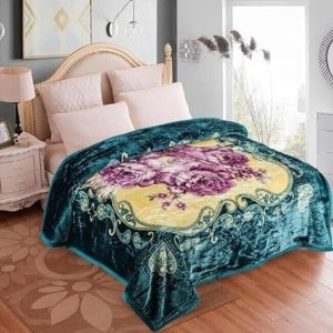 Super Soft 5.0 KG Blanket 2 Ply Heavy Thick & Warm Bed Blanket King Size Flower
