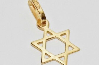 Solid 9ct Yellow Gold Star of David Pendant / Charm