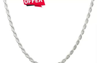 925 Sterling Silver Twisted Rope Chain Mens Womens Stainless Steel Necklace 2mm