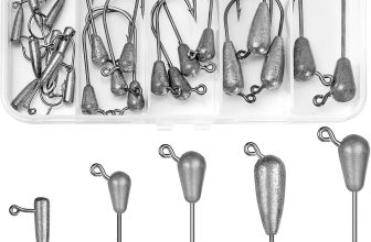 24Pcs Tube  Head Jig Head 1.5g~9g Saltwater Hook for Soft Plastic Fishing Lures