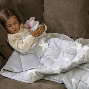 3KG Grey Stars Weighted Blanket Children & Adults Heavy Blanket Sleep Relief