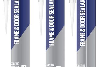 3x GREY DOOR & FRAME SEALANT HIGH PERFORMANCE FILLS QUICK DRY SEALANT 260ML