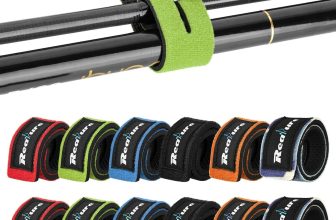 12x Fishing Rod Wrap Tie Holder Strap Bands Fastener Ties Fishing Kit Adjustable