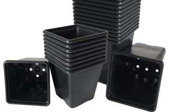 Square Plastic Reusable Black Plant Pots | 7cm(0.25L), 9cm(0.75L) & 11cm(1L)