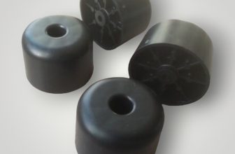 Furniture Feet Heavy Duty Glides Black Plastic Pads Supports D 50mm, H 35mm