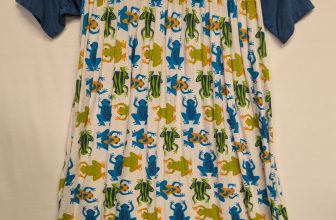 Kickee Pants Bamboo Girl’s Frog Swing Dress Size 8 Bamboo Viscose A Line