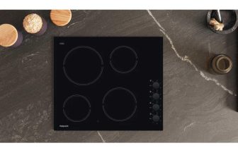 Hotpoint HR620RH Ceramic 4 Burner Hob – Black