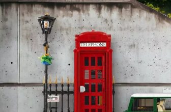 1460PCS Red London Telephone Booth Street View Building Blocks set Toy Gift