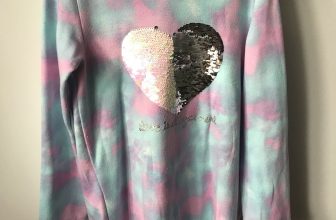 Bkind Girls Long Sleeve Sequinned Dress With Hoodie Size 8