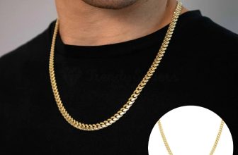 Gold Cuban Curb Link Chain Necklace 6MM 18ct Gold Plated Stainless Steel 22 inch