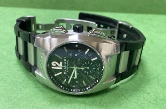 Authentic BVLGARI ERGON  EG40 S CH Automatic  Carbon Dial SS Rubber Band R7