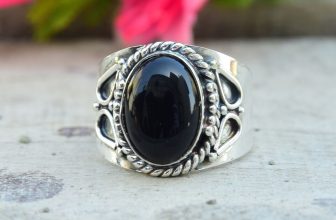 Black Onyx Gemstone 925 Sterling Silver Handmade Gift Ring For Women & Men AND19
