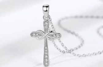 UK 925 Sterling Silver Crystal Cross Pendant Necklace Women Girls Jewellery Gift