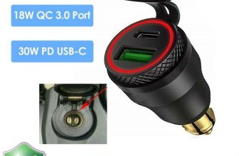 For BMW Ducati Triumph Motorcycle QC3.0 USB PD Charger Hella DIN Plug-Socket UK