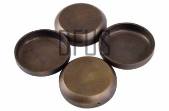 4x Solid Brass Castor Cups / Coasters / Floor Protectors * Aged Antique Finish *