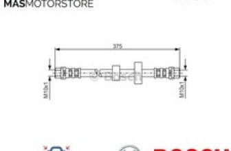 BRAKE HOSE LINE PIPE FRONT BOSCH 1 987 476 698 2PCS P NEW OE REPLACEMENT