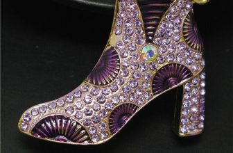 Hot Fashion Lady Purple Bling Women High Heels Crystal Pendant Women Necklace