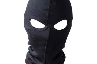 Mens Black 2 Hole Balaclava Cycling Plain Soft Breathable Ski Outdoor Hats