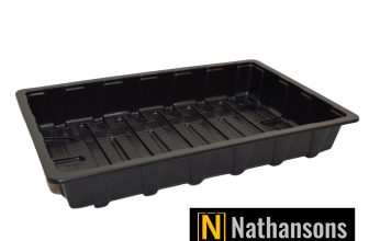 10x Full Size Heavyweight Plastic Garden Trays Black No Holes Seed Plant Grow