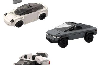 Telsa Car Building Block Set Model X Cyber Truck Model 3 Building Toy Gift Kids