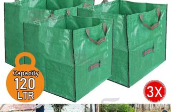 3PCS 120L Garden Waste Bags Heavy Duty Refuse Sacks Grass Leaves Rubbish Bags UK