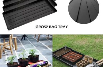 Plastic Grow Bag Tray 100 cm Multi Use Black Plant Growing Watering Trays Garden