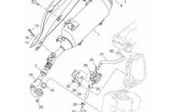 YAMAHA Protector, Muffler 1, 1SD-E4718-00 OEM YP400
