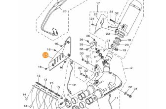 YAMAHA Protector, Muffler 1, B67-14718-00 OEM MT10