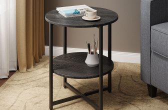 2 Tier Wooden Side End Table Nightstand Furniture Living Room Bedroom Storage