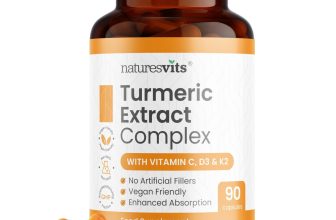Turmeric Extract Complex with Vitamin C, D3 & K2 + Black Pepper – High Strength