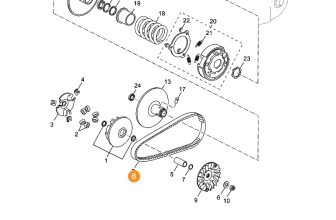 YAMAHA V-belt, 1B9-E7641-00 OEM YP125 VP125