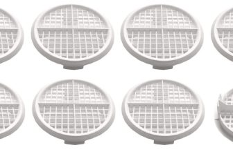 8 x White Plastic 70mm Round Soffit Air Vents, UPVC Push Fit Eaves Disc Fascia