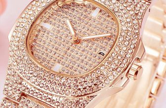 Mens Hip Hop Bling Full Diamond Rhinestone Quartz Watch Wrist Watches