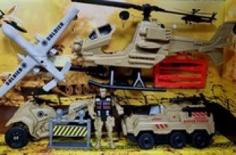 Large Army Vehicles Helicopter Combat Figures Toy Play Set Military Girls Boys
