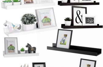 Set of 2 Floating Wall Shelves Picture Ledge Display Rack Book Hanging Shelf