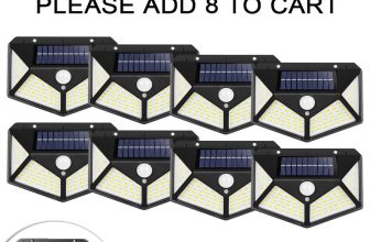 Solar Power PIR Motion Sensor Wall Lights 100 LED Outdoor Garden Security Lamp