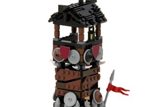 Watchtower Model for Medieval Town Castle Theme Building Toys 260 Pieces MOC