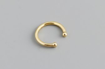 14ct Gold-Plated 925 Sterling Silver Simple Narrow Ear Cuff