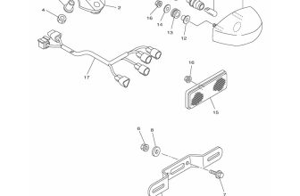 YAMAHA Licence Light Assy, 1TP-84740-00 OEM XVS950