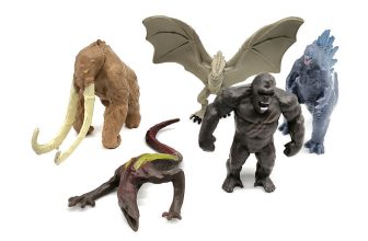 5Pcs Godzilla King of the Monster King Kong 2” Figures Toy Model Scenes Gift